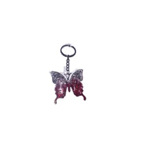 Red & Silver Butterfly Keychain