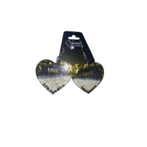 Black & Gold LOVE Earrings