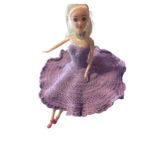 Crochet Doll Dress – Purple