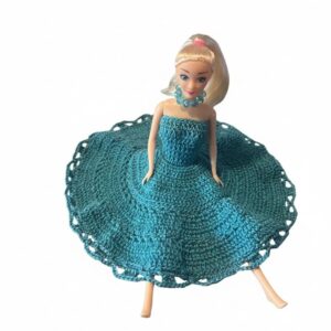 Crochet Doll Dress – Teal