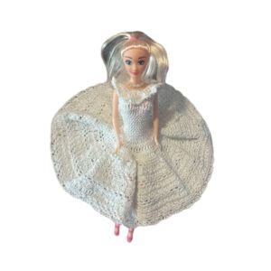 Crochet Doll Dress – White