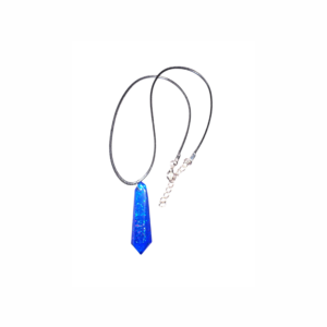 Blue Glitter Crystal Pendant Necklace