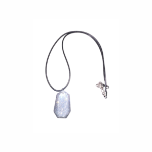 Silver Glitter Crystal Pendant Necklace